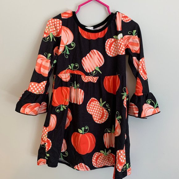 Nwot Fall Girls Boutique Pumpkin Dress size 6//7